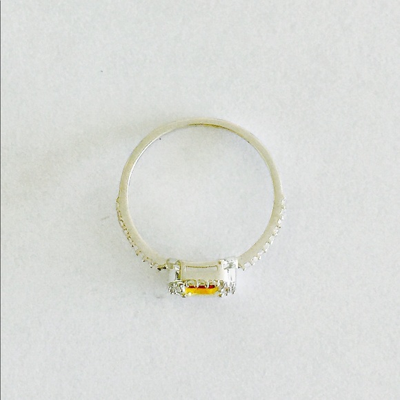 ✨Dainty Genuine Citrine and CZ ring in 925 silver✨ - Picture 5 of 6